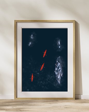 Grafika - Kajakiem przez Fiordy, A4 wydruk pigmentowy, Anka Bednarz