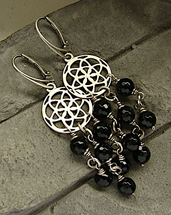 Orientalne kolczyki z onyksami, RayOfArt