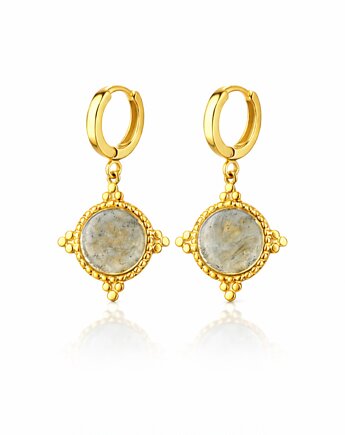 Kolczyki pozłacane  ROYALS z labradorytem, ISSI Jewelry