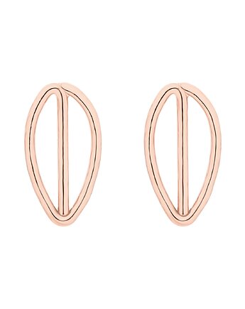 Kolczyki listeczki z różowego złota, SOTHO