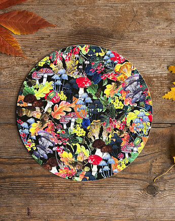 Podkładka pod talerz- Grzybki- Jesień- Ilustracja- Jesienny pattern, BOSKE