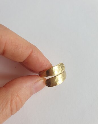 Pierścionek ZEN zawijany, mosiądz, modesign