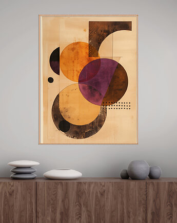 Geometria natury - Plakat, druk - Minimalizm, Boho, Loft #72, Black Sapphire Art
