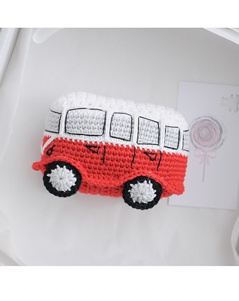 Minivan  - czerwony/popiel, OKAZJE - Prezent na Baby shower