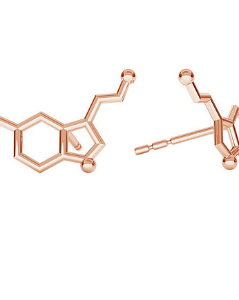 Kolczyki SEROTONINA- różowe złoto, ISSI Jewelry