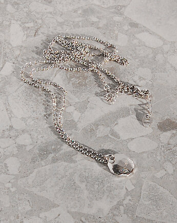 Naszyjnik Medalion srebrny rodowany, Monopolka