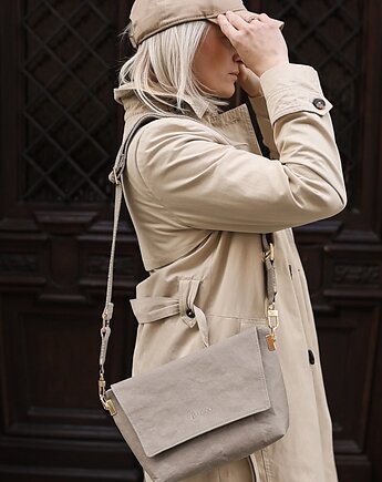 Listonoszka Blanka Crossbody bezowa kośc słoniowa, Bagoo.store