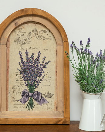 RUSTYKALNA DEKORACJA ŚCIENNA, LAWENDA, VINTAGE, Retro Styl, ORNAMENTI