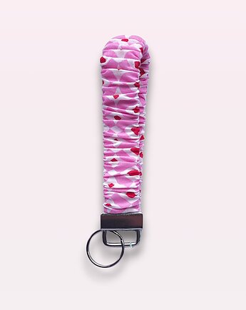 Smyczka różowa scrunchie na gumie, mi.KREO