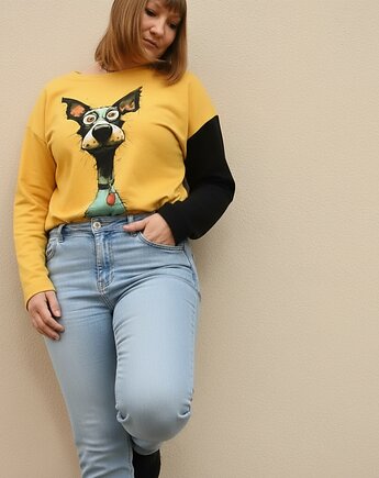 Bluza bawełniana Zwariowany Pies, mniej więcej