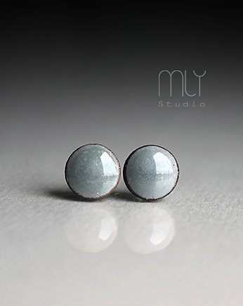 Kolczyki ceramiczne Mini Gri 6mm, Magda Łysiak
