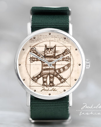 Zegarek kot Da Vinci + box, Makaliboo