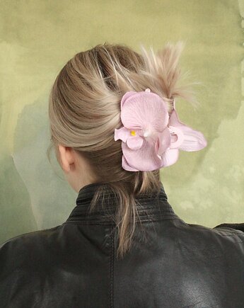 Klamra pastelowo różowa orchidea, Flores Jewellery