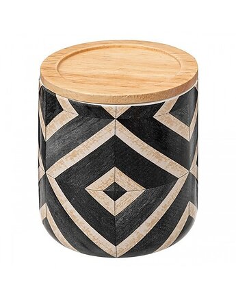 Pojemnik Łazienkowy Pojemnik Ceramiczny Liza Czarny, MIA home