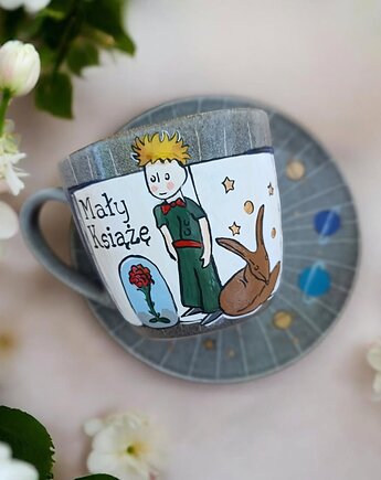 Mały Książę filiżanka ze spodkiem. Ręcznie malowane., Miniart10