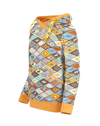 Bluza kangurka "Navajo" z musztardą - unisex, Funaticos