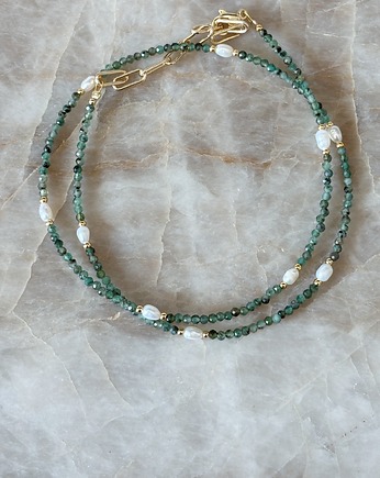 Naszyjnik Damski Szmaragdy i Perły naturalne, Chmolowska Jewellery
