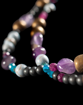 Naszyjnik z ametystem, rubinem i apatytem.[ŁN15], Anillito