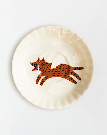 Talerz na ścianę - brązowy piesek w niebie, EMPE artstudio