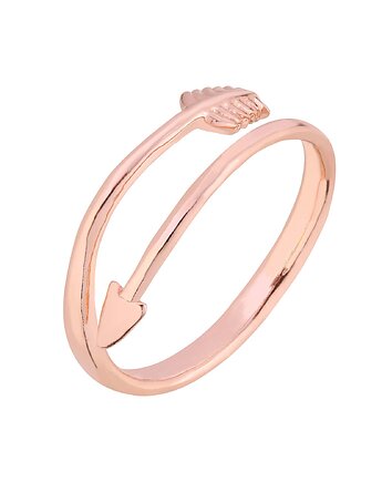 Pierścionek z różowego złota ze strzałą, SOTHO