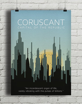 Plakat Star Wars - Coruscant - Gwiezdne Wojny, minimalmill