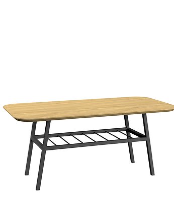 Stolik Kawowy SUDA - nowoczesny stolik z drewnianym blatem, MW.effect