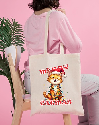 Merry Christmas torba bawełnianan z nadrukiem, ART ORGANIC
