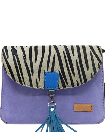 Torebka klasyczna damska zamszowa odpinany chwost brelok OLIVKA, Olivka Warsaw