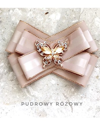 Brosza  z Motylem NOWOŚĆ, Pudrowy Różowy