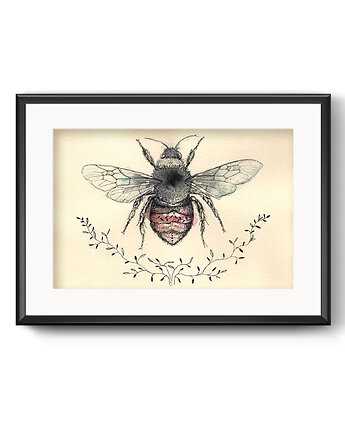 Trzmiel, 21x30cm, A4, JUST ILUST Justyna Małczak