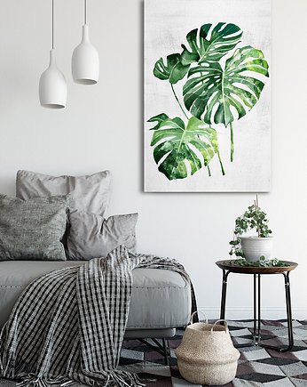 Obraz na płótnie ROŚLINKA MONSTERA 70x100cm, LUdesign gallery