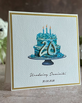 Personalizowana kartka na 20 urodziny, BH 31a, Anna Art and Crafts