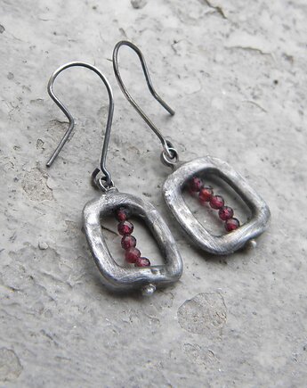 Zamówienie Granaty w ramkach   - kolczyki, Beata Trotter