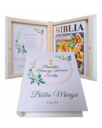 Pamiątka Pierwszej Komunii Świętej, Biblia, Prowansalska Manufaktura
