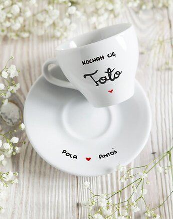 Filiżanka dla taty, z imionami dzieci na spodku, personalizacja Dzień Ojca, Pracownia Faramuszka