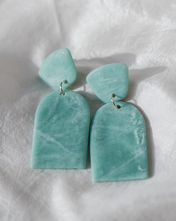 Kolczyki wiszące AQUAMARINE, rękoczyny