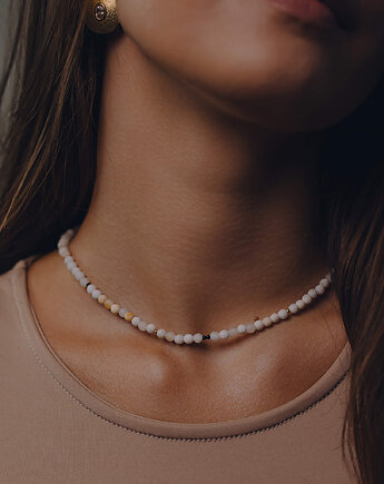 Choker z agatu i spineli, baj.KA
