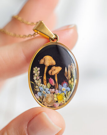 Naszyjnik z leśną kompozycją, nature gift