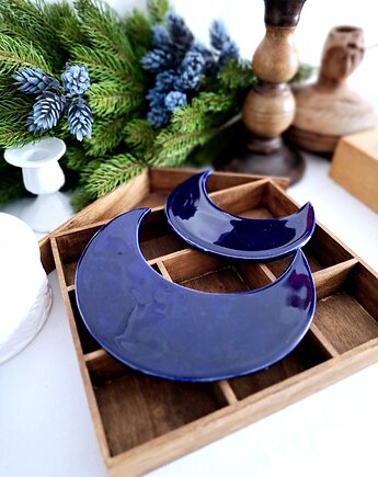 Księżyc ceramiczny dekoracja ścienna 2 sztuki, Wooden Love