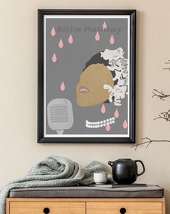 Billie Holiday Jazz - plakat 50x70 cm, minimalmill