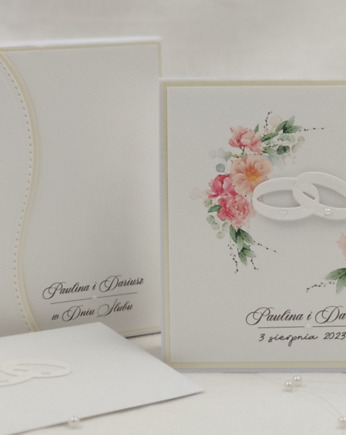 Kartka ślubna z pudełkiem i kopertą, W85E, Anna Art and Crafts