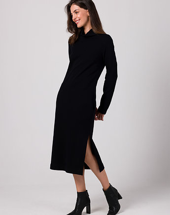 Sukienka z półgolfem-czarna(B-274), Be