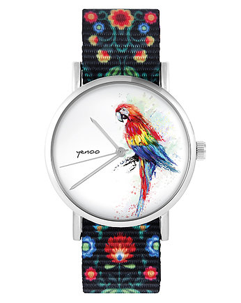 Zegarek - Papuga - folk czarny, nato, yenoo