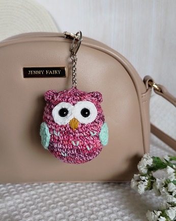 Brelok sowa, Brelok do kluczy, Sówka brelok na prezent, EcoToysByNastya