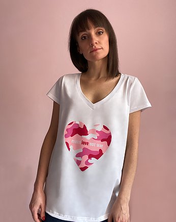 T-shirt Make love not war, OchStore