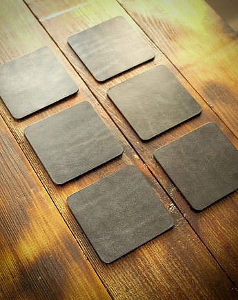 Skórzane podkładki pod szklanki ręcznie robione, Wildleather