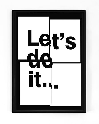 Plakat typograficzny Let's do it   100x70 cm, elements