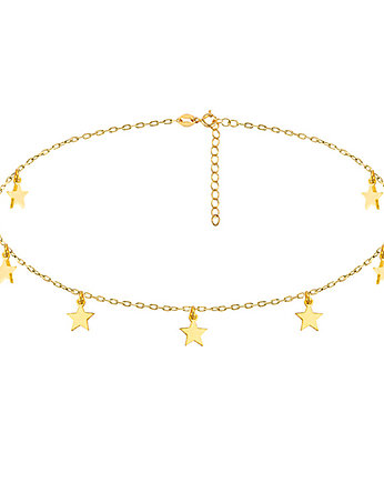 Naszyjnik choker z gwiazdkami złocony, THE SILVER STORY
