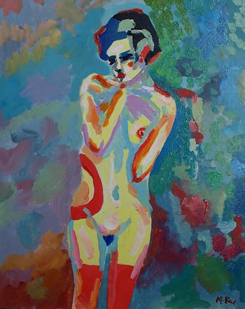Obraz ręcznie malowany olejny  akt naga kobieta, alice oil on canvas