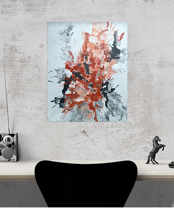 Zimny Poranek II akryl na płótnie 40x50 cm, Joanna Bilska